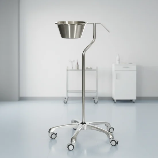 Single Conical Surgical Basin with Stand