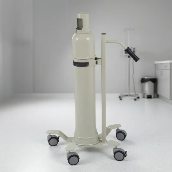 Single Oxygen Cylinder Transport Cart